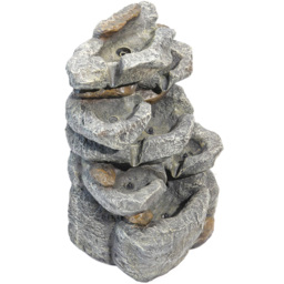 Living and Home Outdoor LED Rockery Waterfall Fountain - Black - Wilko - thumbnail 4