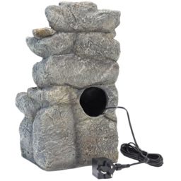 Living and Home Outdoor LED Rockery Waterfall Fountain - Black - Wilko - thumbnail 5