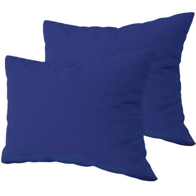 Opus Navy Polycotton Pillowcase 2 Pack - Size: 74 x 48cm - Blue - Wilko - image 1