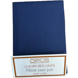Opus Navy Polycotton Pillowcase 2 Pack - Size: 74 x 48cm - Blue - Wilko - thumbnail 4