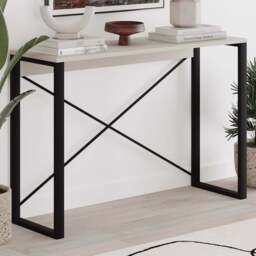 FWStyle Sandstone Modern Entryway Tall Console Table - Size: 75 x 110 x 35cm - Brown - Wilko