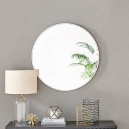 Furniturebox Emma Round White Frame Wall Mirror 80cm - Size: 80 x 80cm - Wilko - thumbnail 7