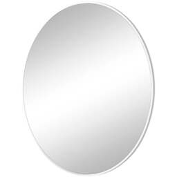 Furniturebox Emma Round White Frame Wall Mirror 80cm - Size: 80 x 80cm - Wilko - thumbnail 1