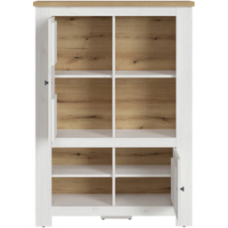 Florence Celesto 2 Door 4 Shelf White and Oak LED Display Cabinet - Furniture To Go - Wilko - thumbnail 4
