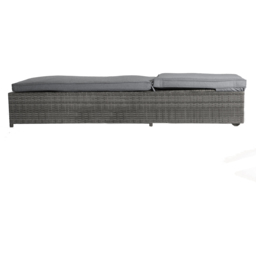 Charles Bentley Rattan Sun Lounger Grey - Size: H29 x L196 x W66cm - Wilko - thumbnail 4