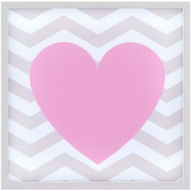 Premier Housewares Pink Heart LED Light Box - Size: 23 x 11 x 23cm - Wilko - image 1