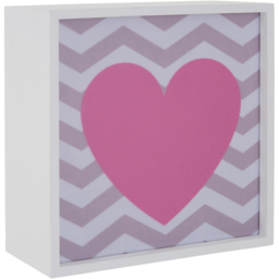 Premier Housewares Pink Heart LED Light Box - Size: 23 x 11 x 23cm - Wilko - thumbnail 6