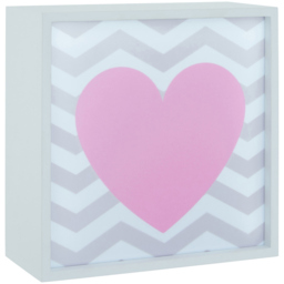 Premier Housewares Pink Heart LED Light Box - Size: 23 x 11 x 23cm - Wilko - thumbnail 3
