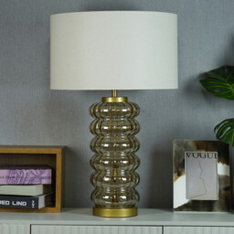 Miley Glass Table Lamp Amber - Wilko - thumbnail 7