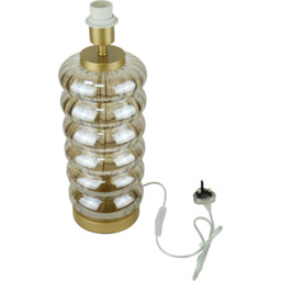 Miley Glass Table Lamp Amber - Wilko - thumbnail 5