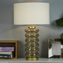 Miley Glass Table Lamp Amber - Wilko - thumbnail 6