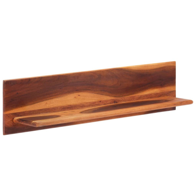 vidaXL 112cm Set of 2 Honey Brown Floating Wall Shelf - Size: 26 x 112 x 20cm - Wilko - image 1