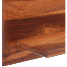 vidaXL 112cm Set of 2 Honey Brown Floating Wall Shelf - Size: 26 x 112 x 20cm - Wilko - thumbnail 6