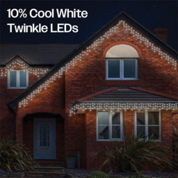 Eagle Connect 180 Cool White LED Black Icicle Light 7m - Size: 51 x 30 x 9cm - Wilko - thumbnail 4