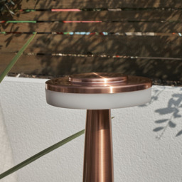ValueLights Talence Copper LED Garden Table Lamp - Size: 20 x 13.5 x 13.5cm - Brown - Wilko - thumbnail 5