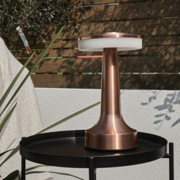 ValueLights Talence Copper LED Garden Table Lamp - Size: 20 x 13.5 x 13.5cm - Brown - Wilko - thumbnail 4
