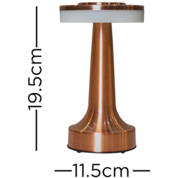 ValueLights Talence Copper LED Garden Table Lamp - Size: 20 x 13.5 x 13.5cm - Brown - Wilko - thumbnail 7