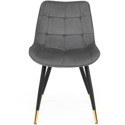 Julian Bowen Hadid Set of 2 Grey Dining Chair - Wilko - thumbnail 5