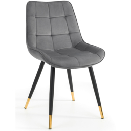 Julian Bowen Hadid Set of 2 Grey Dining Chair - Wilko - thumbnail 4