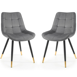 Julian Bowen Hadid Set of 2 Grey Dining Chair - Wilko - thumbnail 3