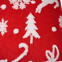 Living and Home Red and Green Plush Christmas Throw Pillow 45 x 45cm 2 Pack - Size: 13 x 45 x 45cm - Red + Green - Wilko - thumbnail 5
