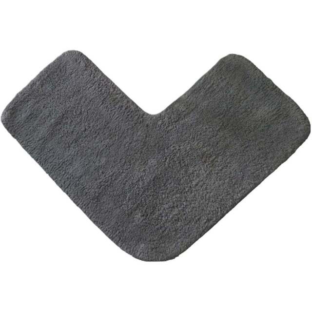 Allure Bath Fashions Charcoal L Shape Corner Shower Mat 35 x 70cm - Grey - Wilko - image 1