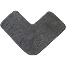 Allure Bath Fashions Charcoal L Shape Corner Shower Mat 35 x 70cm - Grey - Wilko