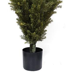Leaf Natural Look Cedar Artificial Tree in Pot 4ft - Size: 120 x 40 x 40cm - Green - Wilko - thumbnail 5