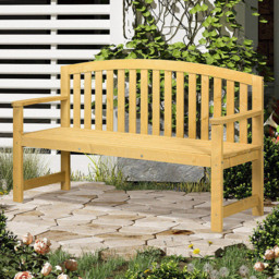 Outsunny 2 Seater Orange Garden Bench with Armrest - Wilko - thumbnail 1