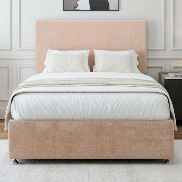 Bedmaster Super King Mink Naples Linen Divan Base with Valencia Headboard - Brown - Wilko - image 1