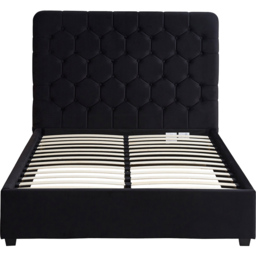 Seconique Madison Double Black Velvet Fabric Bed Frame - Wilko - thumbnail 6