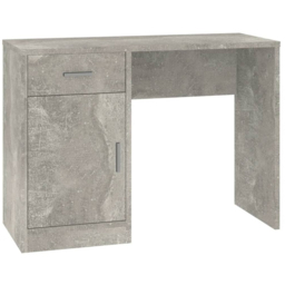 vidaXL Single Door Single Drawer Computer Desk Concrete Grey - Size: 73 x 100 x 40cm - Wilko - thumbnail 3