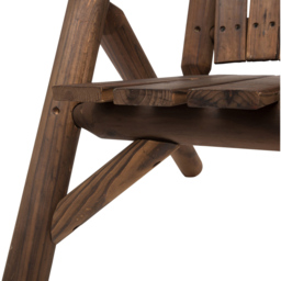 Outsunny Carbonised Brown Wooden Companion Seat - Size: 2 Seater - Wilko - thumbnail 4