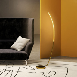 Portland Gold Tone Arched LED Strip Floor Lamp - Size: 147 x 25 x 46cm - Wilko - thumbnail 3