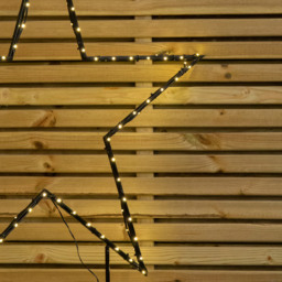 Samuel Alexander 136 Warm White LED Dewdrop Metal Christmas Star with Stake - Size: 90 x 90 x 1cm - Black - Wilko - thumbnail 7