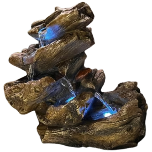 Tranquillity 5-Tier Cascade LED Water Feature - Size: 55 x 51 x 31cm - Grey - Wilko - image 1