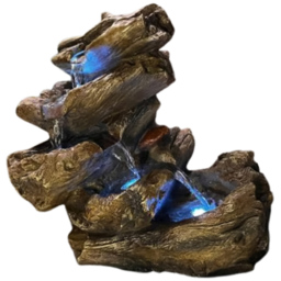 Tranquillity 5-Tier Cascade LED Water Feature - Size: 55 x 51 x 31cm - Grey - Wilko - thumbnail 1