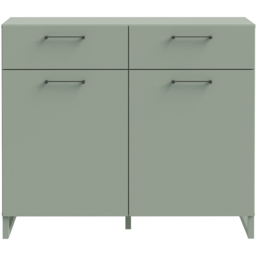 Florence Sali 2 Door 2 Drawer Sage Green Sideboard - Size: 93.4 x 109.9 x 41.1cm - Furniture To Go - Wilko - thumbnail 4