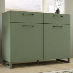 Florence Sali 2 Door 2 Drawer Sage Green Sideboard - Size: 93.4 x 109.9 x 41.1cm - Furniture To Go - Wilko