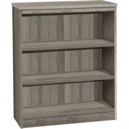R White Cabinets 3 Shelf Grey Nebraska Mid Height Bookcase - Wilko - thumbnail 3