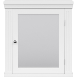 Teamson Home Single Door White Wooden Removable Mirrored Medicine Cabinet with Crown Moulded Top - Size: 50.8 x 14.0 x 47.0cm - Wilko - thumbnail 3