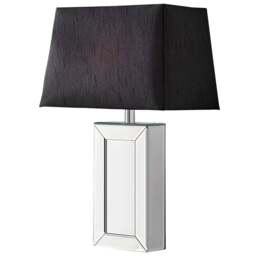 Furniturebox Tabitha Black Table Lamp - Size: 36 x 23 x 60cm - Wilko