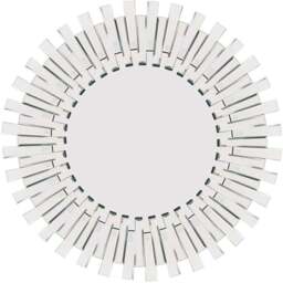 Starburst Stylised All Glass Wall Mirror 120cm - Size: 120 x 120cm - Black - MirrorOutlet - Wilko