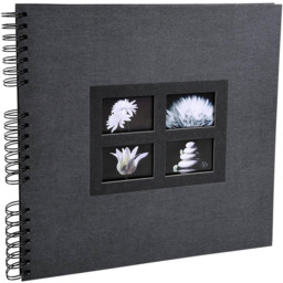Exacompta Passion Black Spiral Photo Album 60 Sheets 360 Photos - Size: 3.3 x 33 x 35cm - Wilko - thumbnail 1