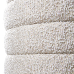 Living and Home Cream Upholstered Tufted Round Storage Ottoman - Size: 49 x 45 x 45cm - Wilko - thumbnail 6