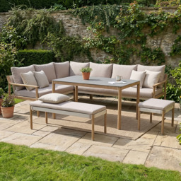 Newmarket Corner Sofa Set - Cream - Malay - Wilko - thumbnail 1