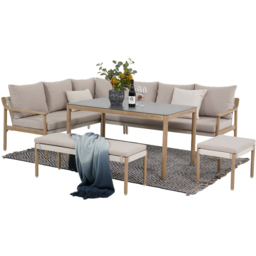 Newmarket Corner Sofa Set - Cream - Malay - Wilko - thumbnail 5