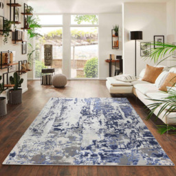Desire Rugs Styra Navy Abstract Rug 60 x 220cm - Wilko - thumbnail 5