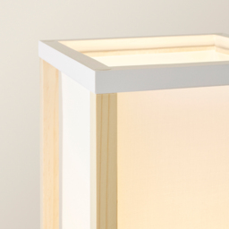 ValueLights Struttura 3 Shelf Fabric Shade Oak Shelving Unit Floor Lamp - Size: 159 x 26 x 26cm - Brown - Wilko - thumbnail 4