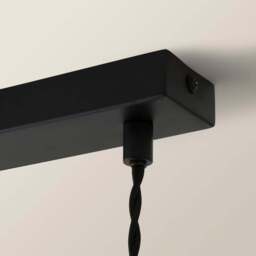 ValueLights Vine Rattan Flower Shade 3 Drop Matte Black Diner LED Ceiling Pendant Light - Size: 126 x 106 x 32cm - Wilko - thumbnail 5